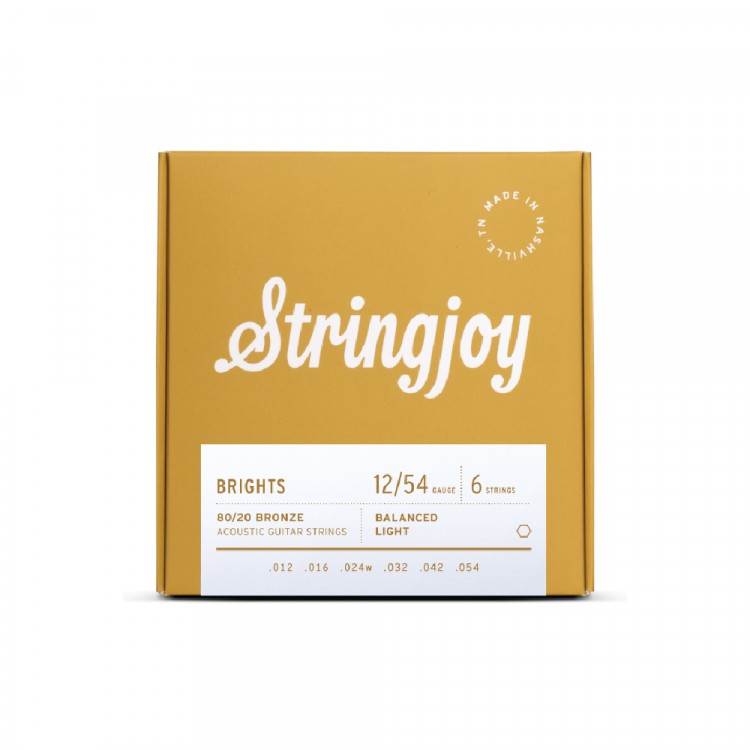 Stringjoy BRIGHTS 80/20 Bronze 12-54 黃銅 6弦木吉他套弦 STRSJ-BB1254